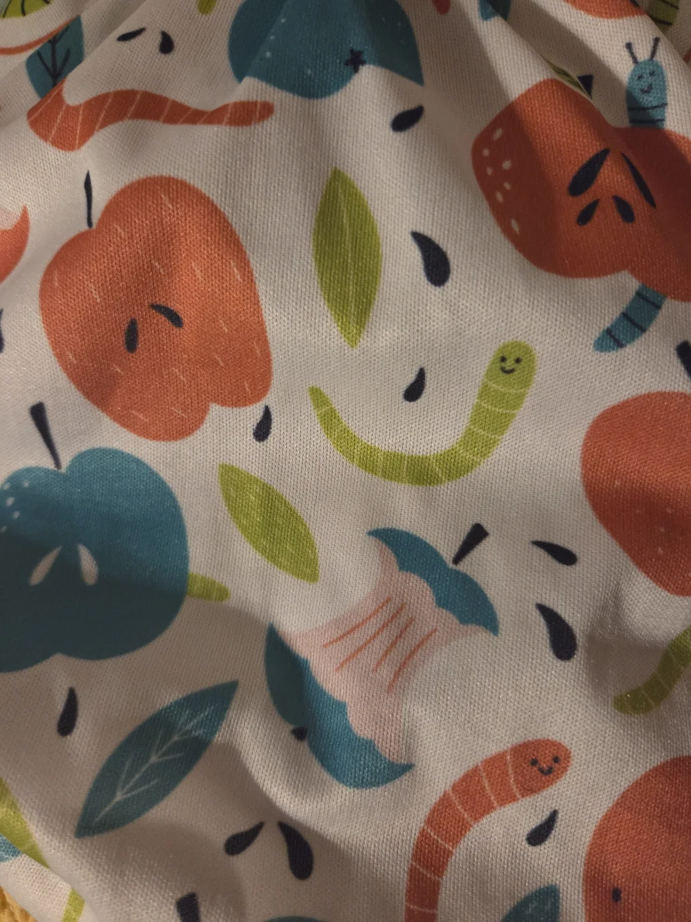 Kinder Cloth Diaper Cover in Multi Color Apple Print Reusable Eco Friendly Baby